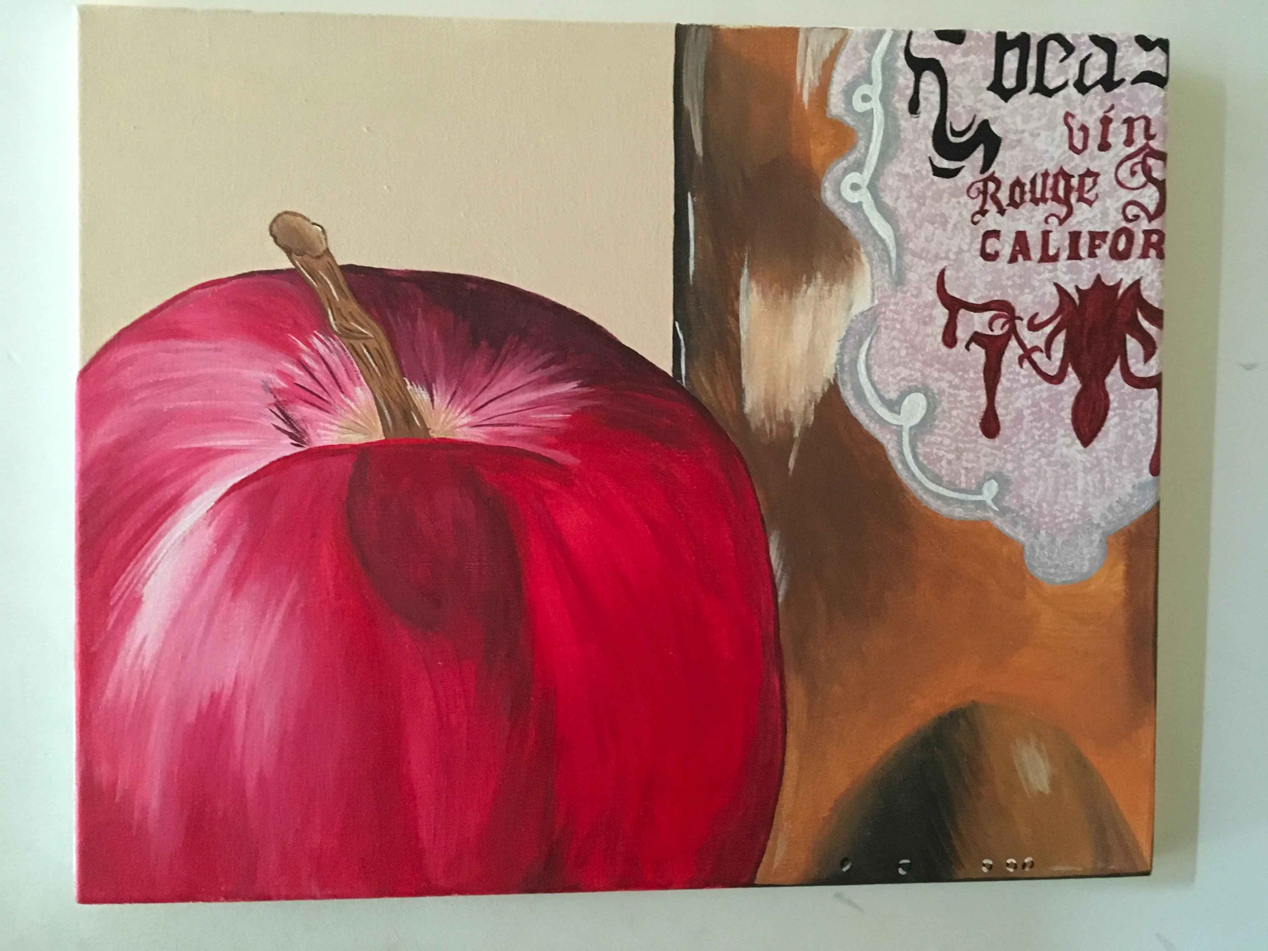 Série de peinture sur la singularité d'une pomme